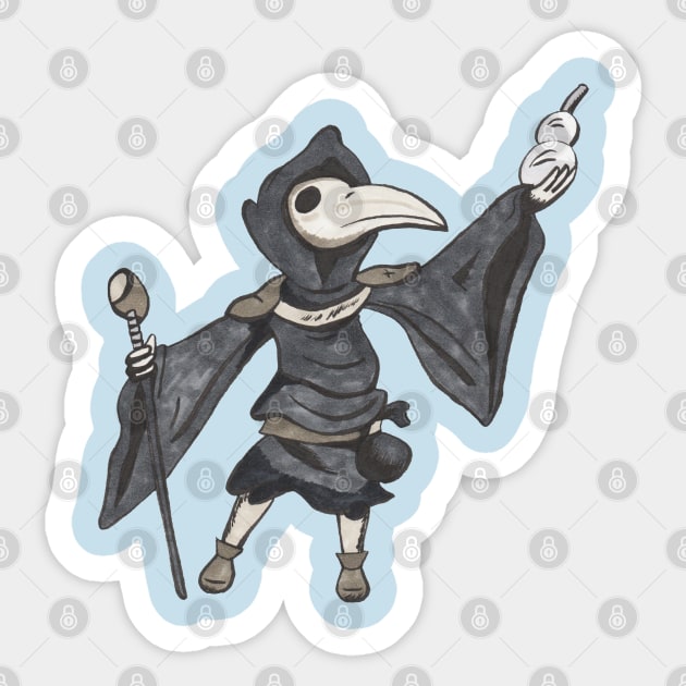 Plague Knight Sticker by Black Snow Comics